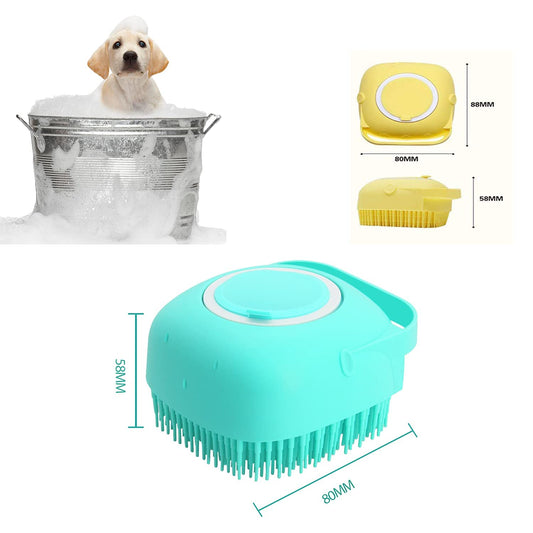 Agirav Tails Dog & Cat Bath Brush | Dog & Cat Shampoo Brush | Dog & Cat Scrubber for Bath | Dog Bath Brush Scrubber | Dog Shower/Washing Brush...