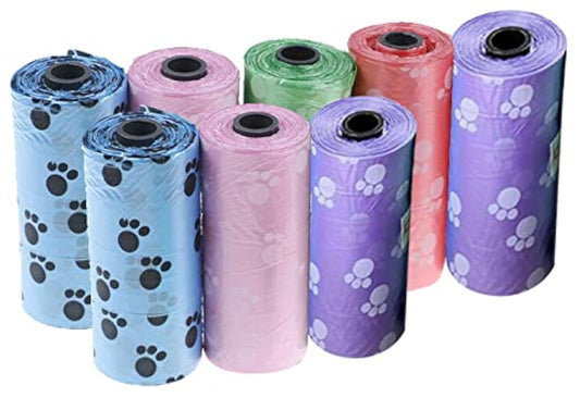 PETS EMPIRE 8 Roll Dog Poop Bags Extra Thick and Strong | Leak Proof Poop Bags for Dogs | Plastic Waste Pick Up Biodegradable | Dog Potty Picker Bag |...